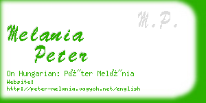 melania peter business card